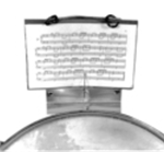 Drum Lyre for Snare & Tenors, with 5-page flip folder attached