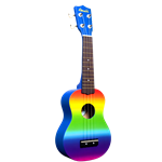 Amahi Tropical Series Rainbow Gradient Soprano Ukulele