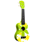 Amahi Tropical Series Green Flower Soprano Ukulele