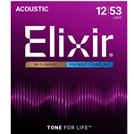 Elixir Polyweb Coated Acoustic Guitar Strings, Light