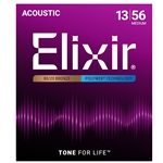 Elixir Polyweb Coated Acoustic Guitar Strings, Medium