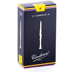 Vandoren Traditional #4 Clarinet Reeds (10 Bx)