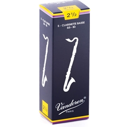 Vandoren Traditional #2.5 Bass Clar Reeds (5 Bx)