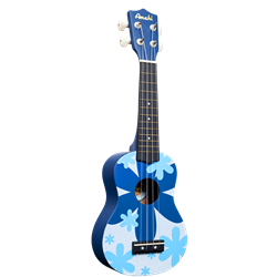 Amahi Tropical Series Blue Flower Soprano Ukulele